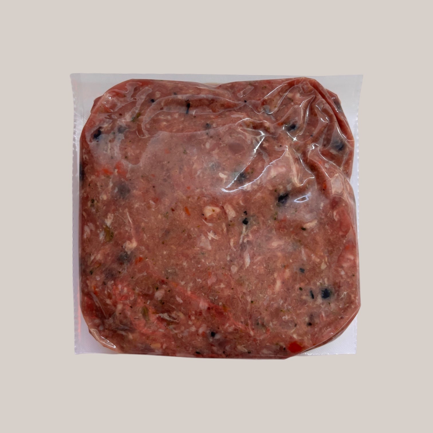 Chicken raw dog food - Pure Blend Chicken packaged in vacuum-sealed bag, ready for serving.