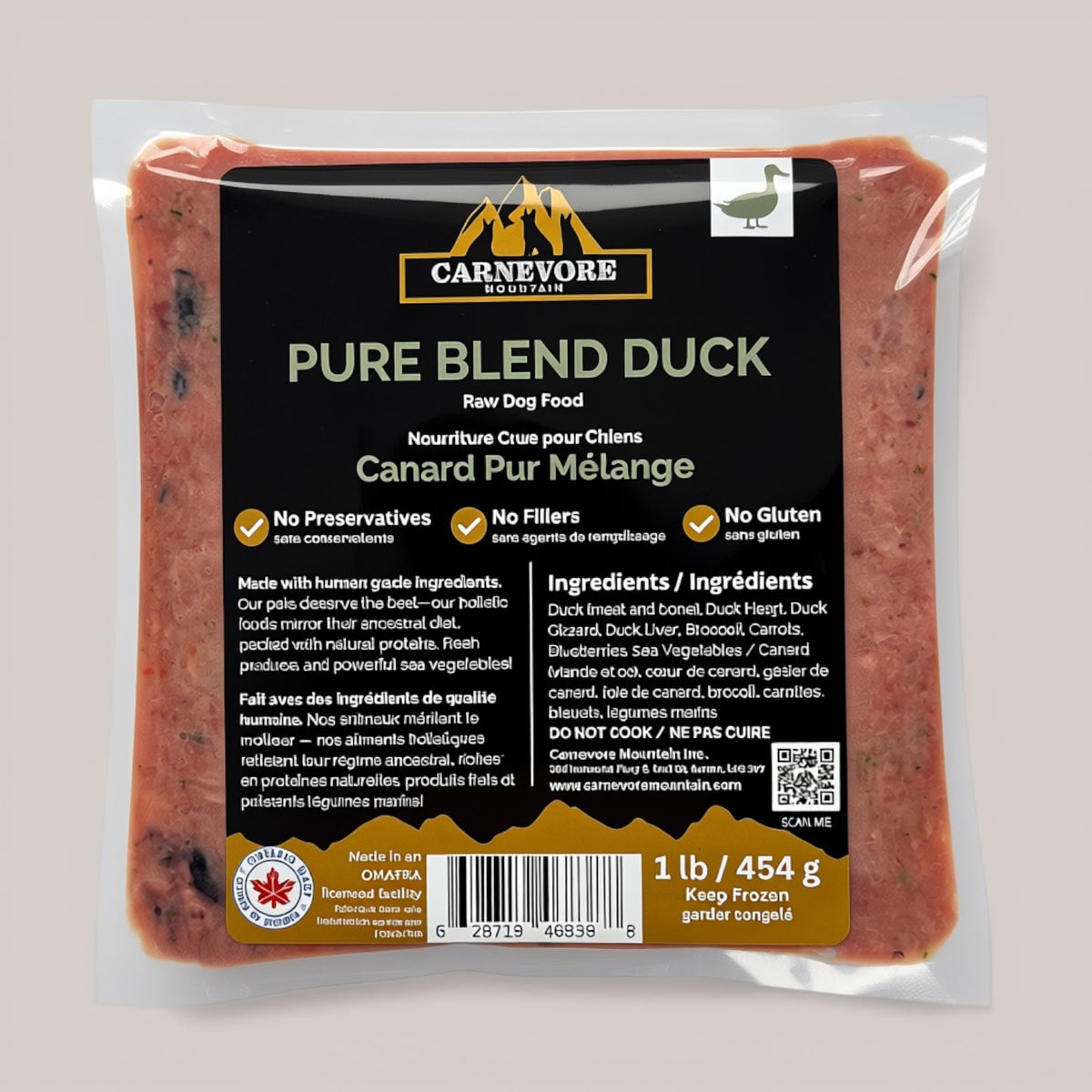Duck Raw Dog Food - Pure Blend Duck